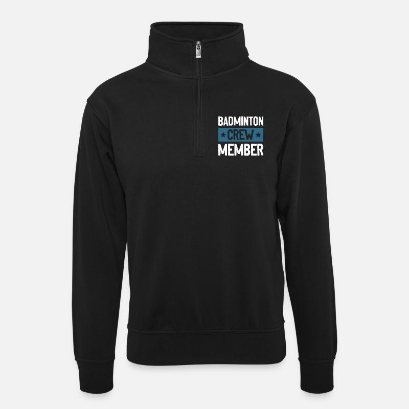 Équipe de badminton - Sweat col montant zippé unisexe - noir