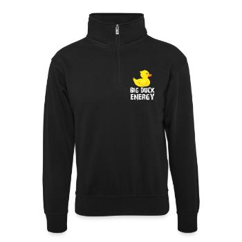 Big Duck Energy - Sweat col montant zippé unisexe - noir - Devant