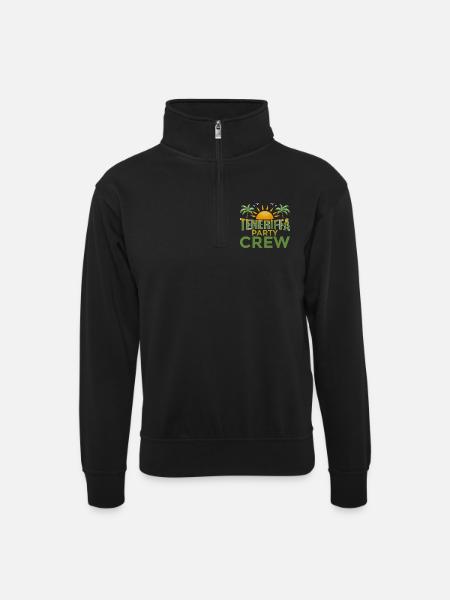 Tenerife Party Crew - Unisex sweater with zip collar - black