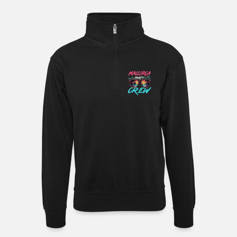 Mallorca Party Crew - Sweat col montant zippé unisexe - noir