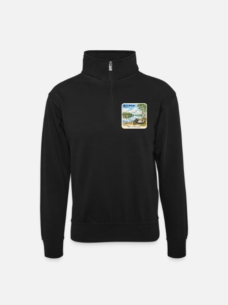 Midsummer Meeting 2026 - Unisex Pullover mit Zip-Kragen - Schwarz