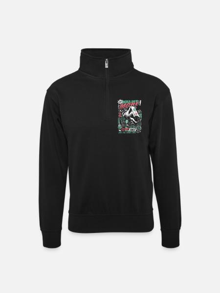 Climb Different Bouldering Motivation - Unisex sweater with zip collar - black
