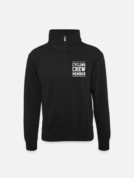 Cycling Crew - Unisex sweater with zip collar - black