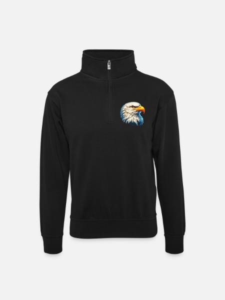 aigle - Sweat col montant zippé unisexe - noir