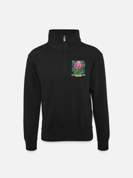 Infiniti Opportunities Flower - Unisex sweater with zip collar - black