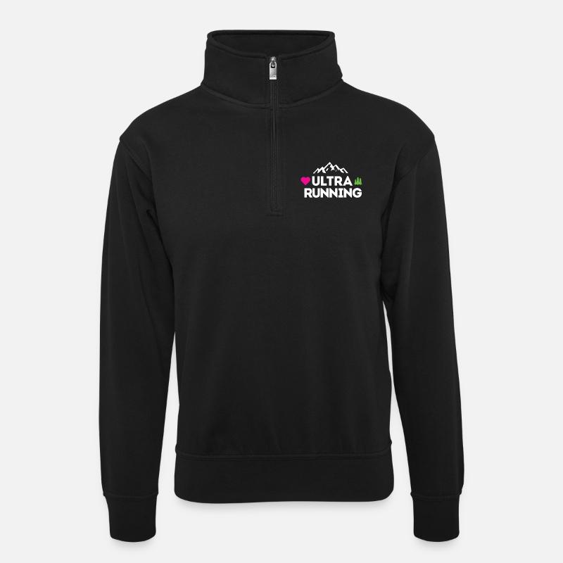 Ultra Running – Mon amour - Sweat col montant zippé unisexe - noir