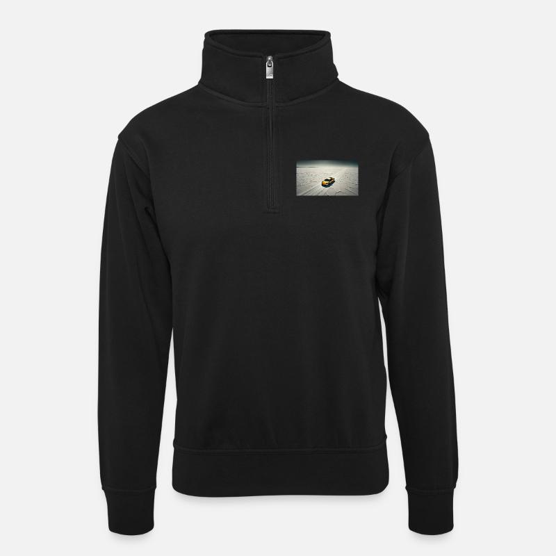 Auto - Unisex Pullover mit Zip-Kragen - Schwarz