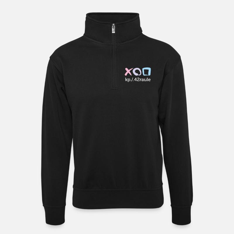 Raule - Sweat col montant zippé unisexe - noir