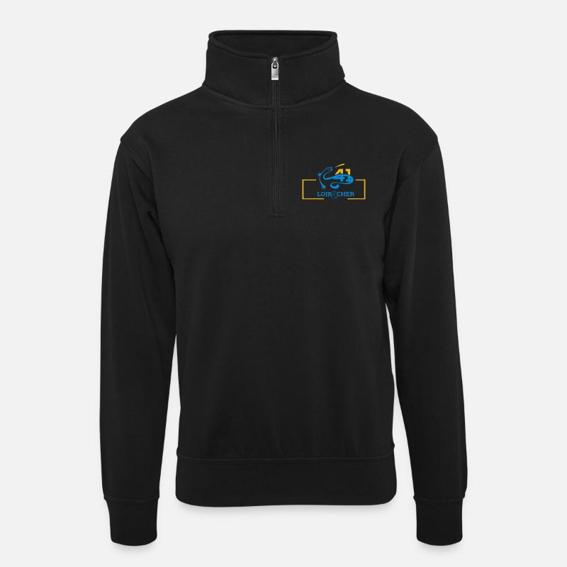 Salamander Bleu 41 LoirCher Logo - Unisex Pullover mit Zip-Kragen - Schwarz