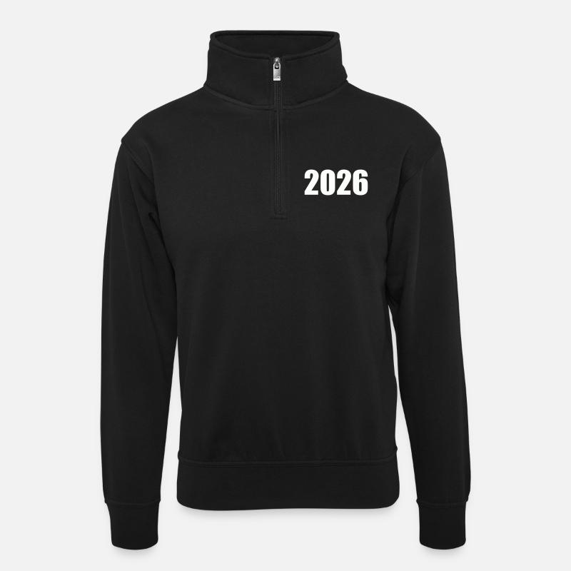 2026 - Sweat col montant zippé unisexe - noir