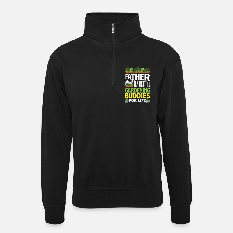 Garten- Und Pflanzenliebhaber Geschenke - Unisex Pullover mit Zip-Kragen - Schwarz