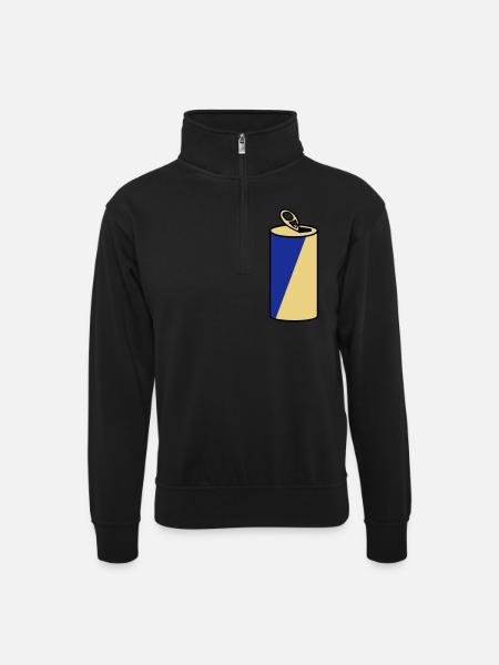Getränkedose / beverage can (3c) - Unisex sweater with zip collar - black