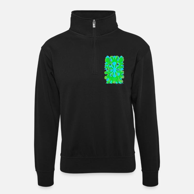 Proyecto_nuevo_-6-_-1-_-12-_-6- - Unisex Pullover mit Zip-Kragen - Schwarz