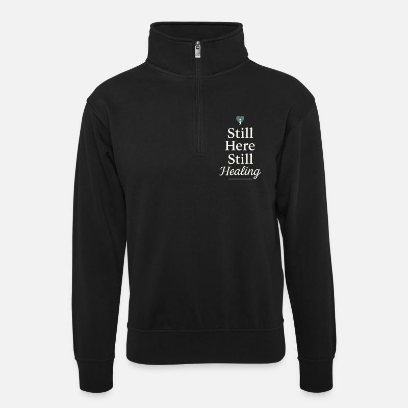 Suicide Loss Remembrance Walk Suicide - Unisex Pullover mit Zip-Kragen - Schwarz