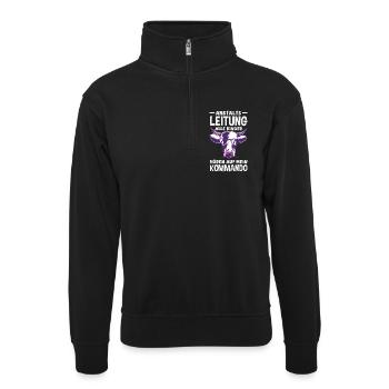 Anstaltsleitung Chef Leitung - Unisex Pullover mit Zip-Kragen - Schwarz - Vorne
