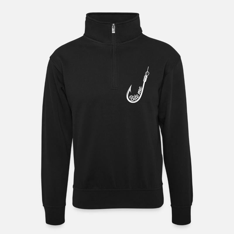 Graphique Hook de Me - Sweat col montant zippé unisexe - noir