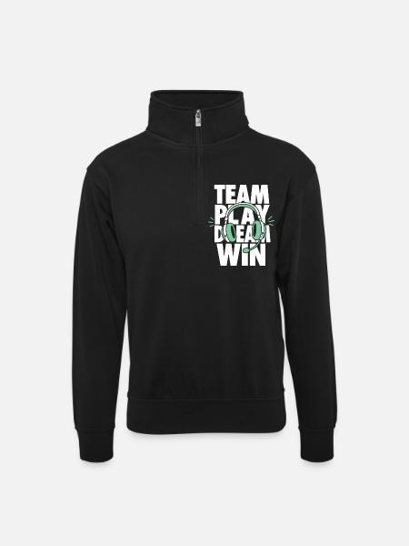Team Play Dream Win Gaming Headset - Unisex sweater with zip collar - black