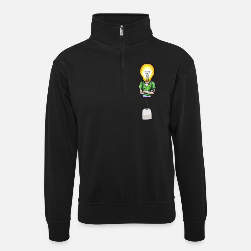 Ampoule-doctoral teabag - Sweat col montant zippé unisexe - noir