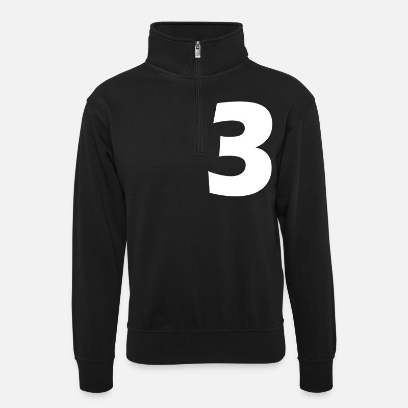 3 - Sweat col montant zippé unisexe - noir