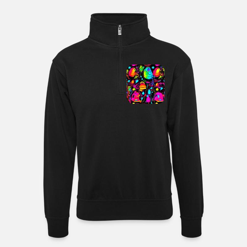 Neon Creative Cyberglow Modern Style - Unisex sweater with zip collar - black
