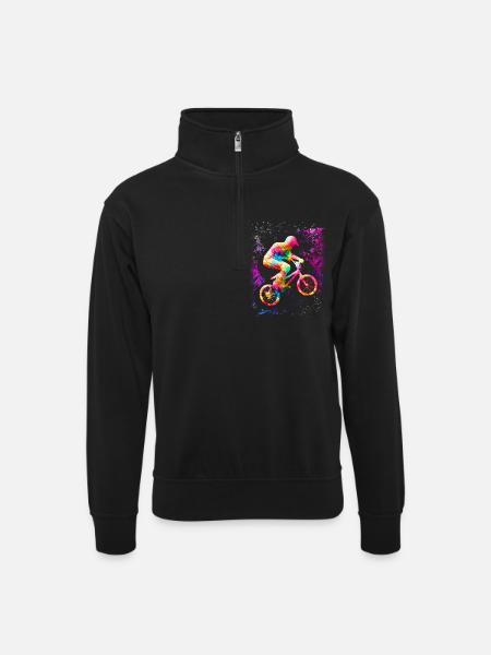 BMX for children | BMX Bike | Clothing Children - Unisex sweater with zip collar - black