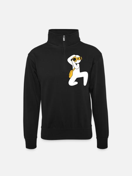 Photographer - Unisex sweater with zip collar - black