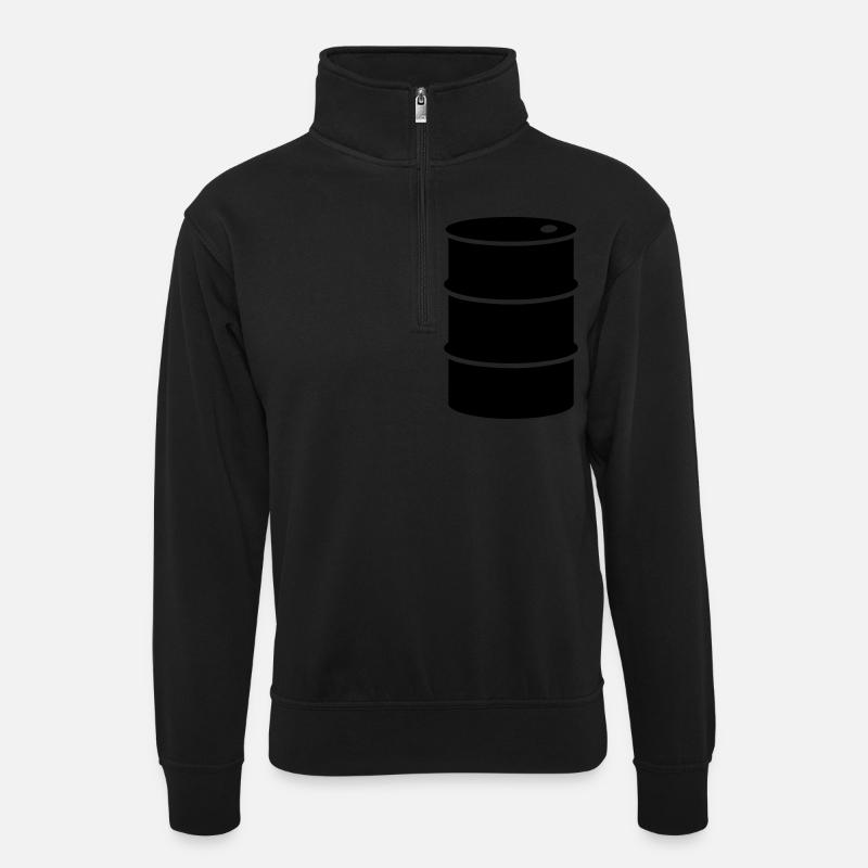 Tonneau - Sweat col montant zippé unisexe - noir
