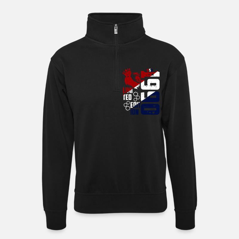 1990 Naissance aux États-Unis - Sweat col montant zippé unisexe - noir