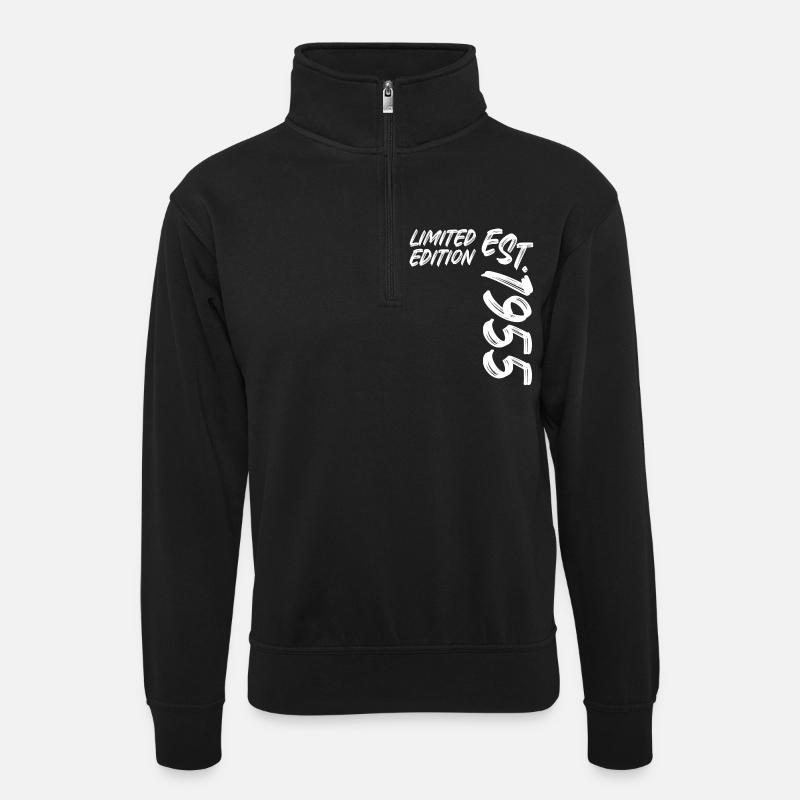 Édition limitée Est. 1955 - Sweat col montant zippé unisexe - noir