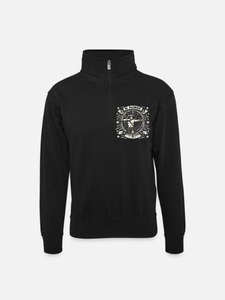 El Patron Western Silhouette - Unisex sweater with zip collar - black