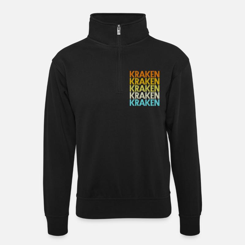 Pieuvre Pieuvre Pieuvre Pieuvre Pieuvre - Sweat col montant zippé unisexe - noir
