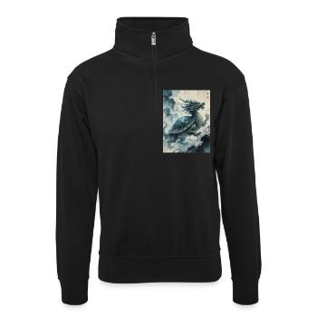 Les Abysses Sacrés : Xuangui – Éternité - Sweat col montant zippé unisexe - noir - Devant