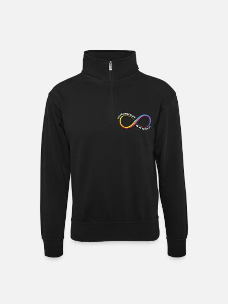 Autisme Hjerne Autistisk Aspergers neurodiversitet - Unisex-sweatshirt med zipkrave - sort