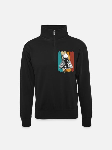 Badminton - Sweat col montant zippé unisexe - noir