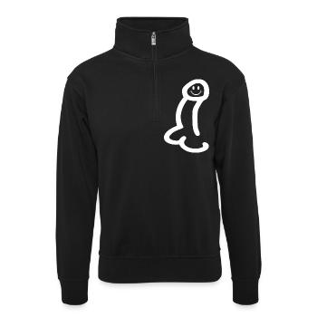 Penis - Unisex sweater with zip collar - black - Front