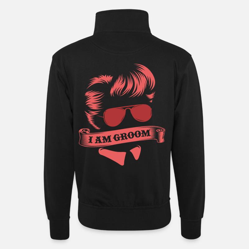 Junggesellenabschied - Unisex Pullover mit Zip-Kragen - Schwarz