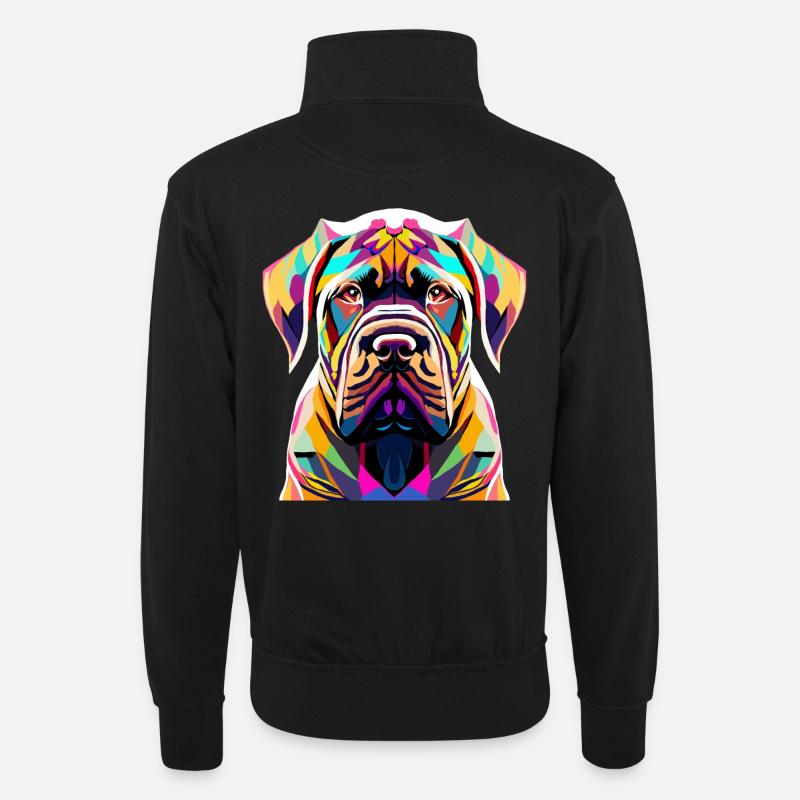 Carne Corso - Sweat col montant zippé unisexe - noir