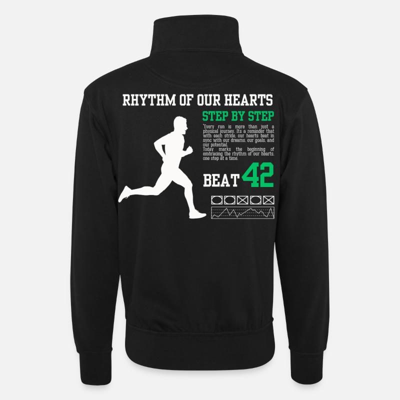 Step by Step Beat 42 - Unisex sweater with zip collar - black