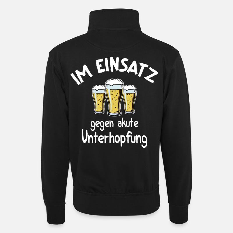 Underhopping Insert – Serveuse Bartender Bière - Sweat col montant zippé unisexe - noir