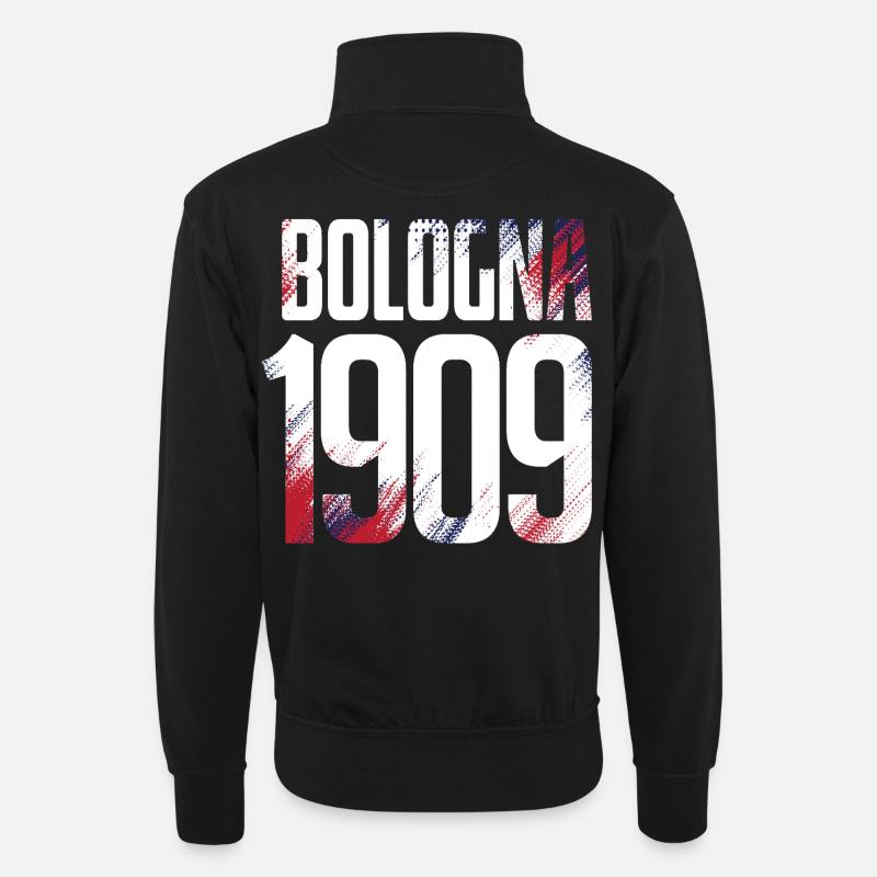 1909 - Unisex Pullover mit Zip-Kragen - Schwarz