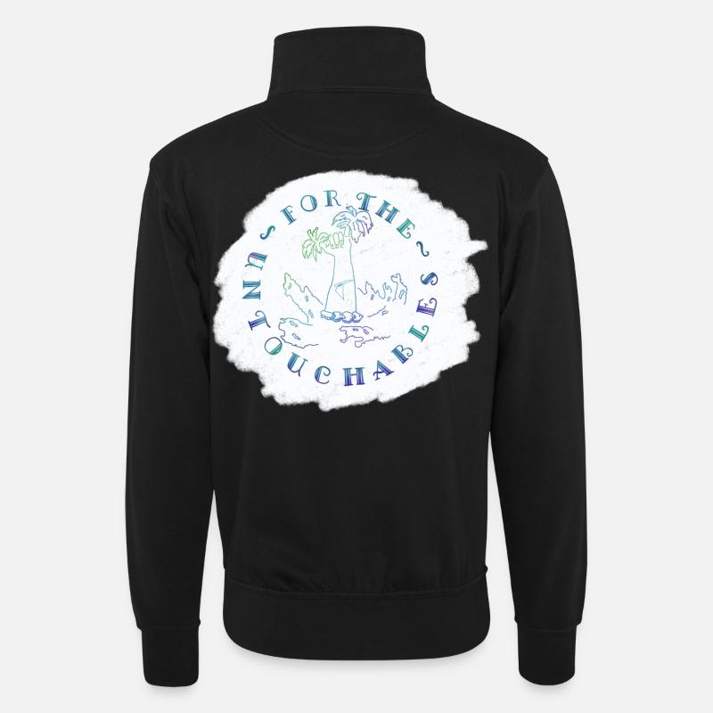 SHARKYS OLDHOUSE untouchables - Unisex Pullover mit Zip-Kragen - Schwarz