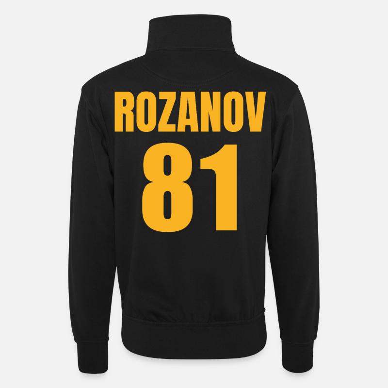 Rozanov - Unisex Pullover mit Zip-Kragen - Schwarz
