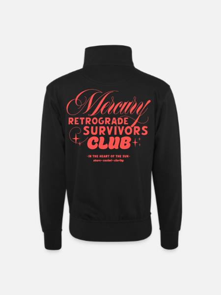 Mercury Retrograde Survivors Club - Unisex sweater with zip collar - black