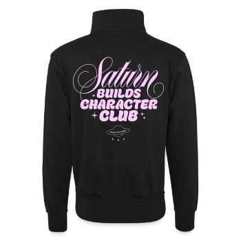 Saturn Charakterclub Print - Unisex Pullover mit Zip-Kragen - Schwarz - Hinten