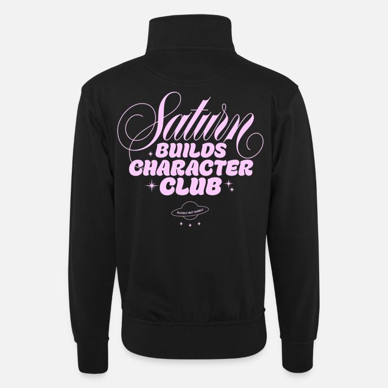 Impression du Saturn Character Club - Sweat col montant zippé unisexe - noir