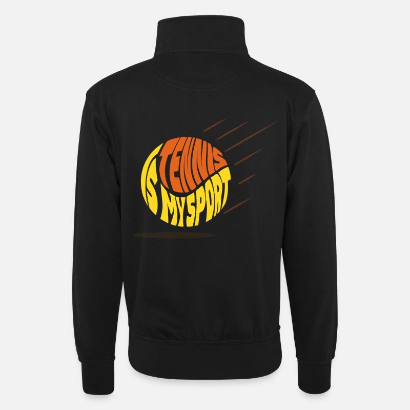 Stylized Sneakers - Unisex sweater with zip collar - black