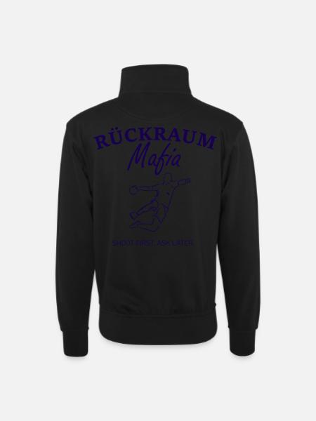 Handball | Rückraum - Unisex Pullover mit Zip-Kragen - Schwarz
