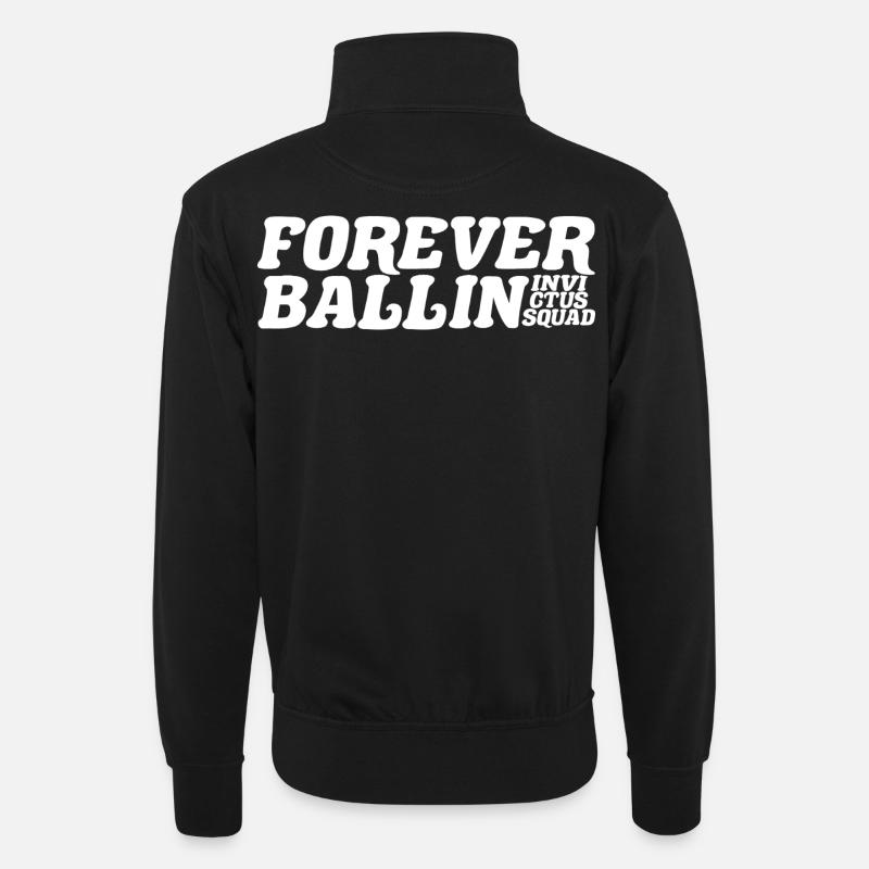 Forever Ballin Squad - Unisex sweater with zip collar - black