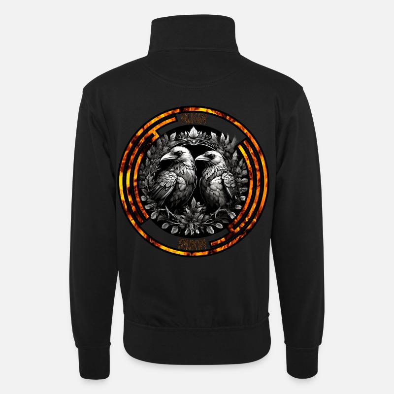 Raben - Unisex Pullover mit Zip-Kragen - Schwarz