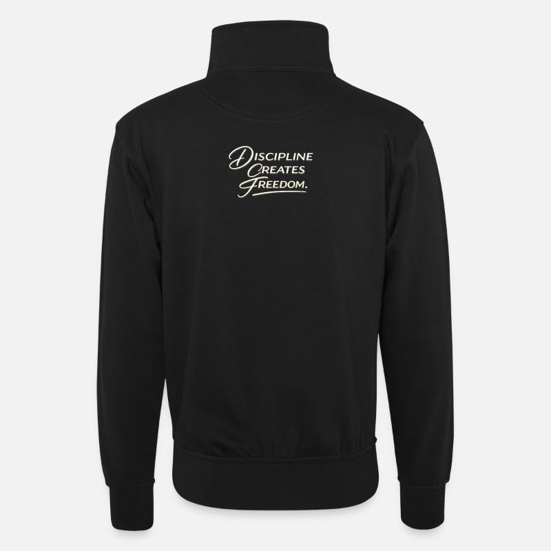 Discipline Creates Freedom Script - Sweat col montant zippé unisexe - noir